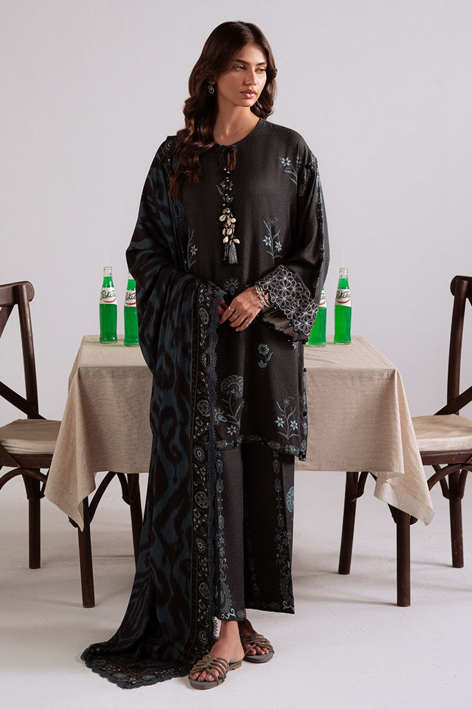 Cross Stitch Embroidered Marina Unstitched 3Pc Suit D-24 Shadow Teal