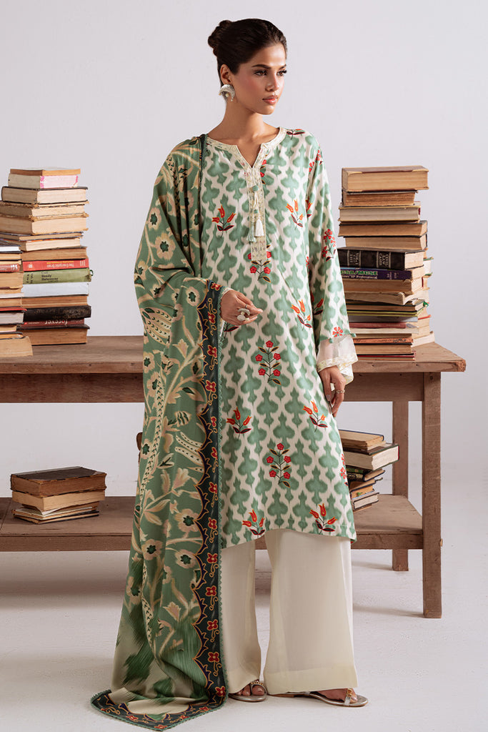 Cross Stitch Embroidered Marina Unstitched 3Pc Suit D-19 Tribal Haze