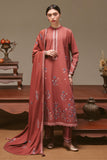 Cross Stitch Embroidered Khaddar Unstitched 3Pc Suit - AMBER TAPESTRY