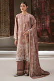 Cross Stitch Embroidered Linen Unstitched 3Pc Suit - COCOA MUSK