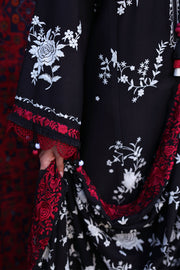 Cross Stitch Embroidered Marina Unstitched 3Pc Suit - RAVEN ORCHID