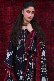 Cross Stitch Embroidered Marina Unstitched 3Pc Suit - RAVEN ORCHID