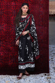 Cross Stitch Embroidered Marina Unstitched 3Pc Suit - RAVEN ORCHID