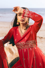 Zarposh Sagar Kinaray Embroidered Lawn Unstitched 3Pc Suit - Ghazal