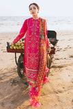 Zarposh Sagar Kinaray Embroidered Lawn Unstitched 3Pc Suit - Zinnia