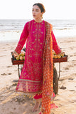 Zarposh Sagar Kinaray Embroidered Lawn Unstitched 3Pc Suit - Zinnia