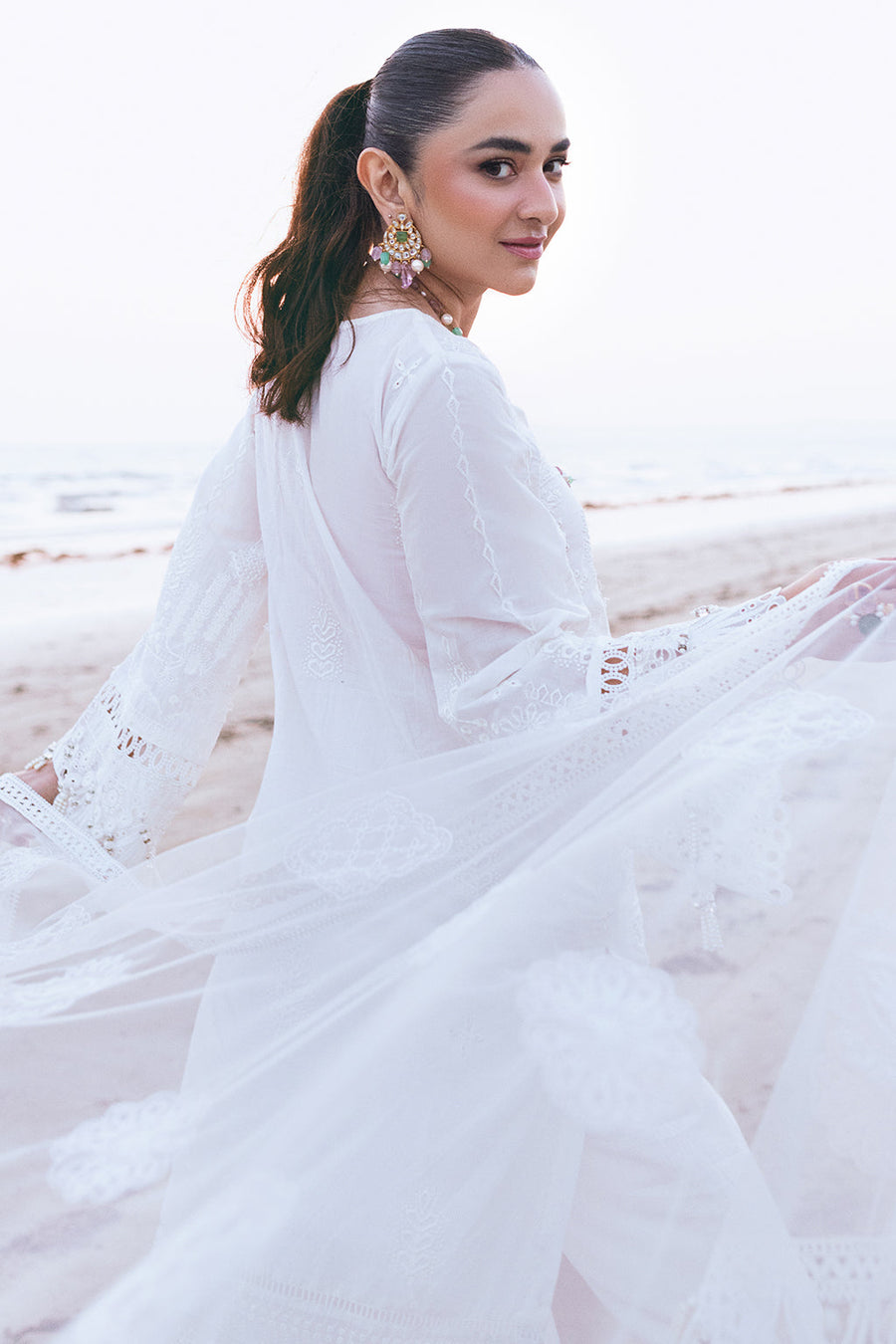 Zarposh Sagar Kinaray Embroidered Lawn Unstitched 3Pc Suit - Falak