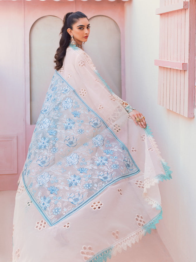 NUREH Exclusive Embroidered Swiss Lawn Unstitched 3 Piece Suit NS-82
