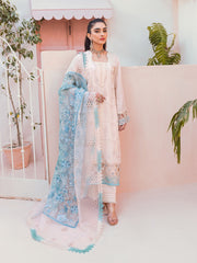 NUREH Exclusive Embroidered Swiss Lawn Unstitched 3 Piece Suit NS-82