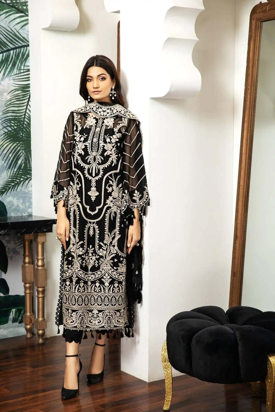 Alizeh Fashion Royale DE LUXE Embroidered Chiffon 3Pc Suit D-03 Clara