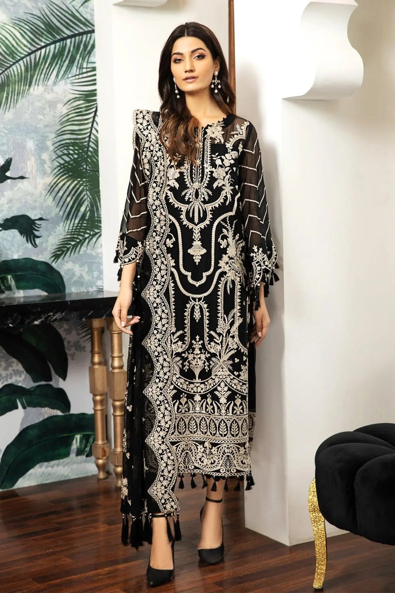 Alizeh Fashion Royale DE LUXE Embroidered Chiffon 3Pc Suit D-03 Clara