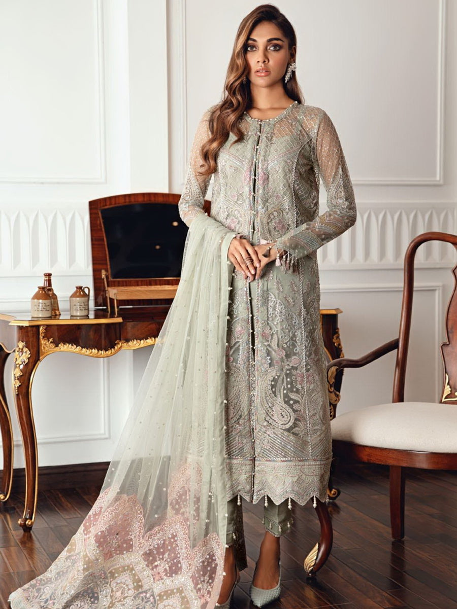 Jazmin Festive Embroidered Net Unstitched 3 Piece Suit D-04 MELIA