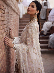 Afrozeh Dastangoi Unstitched Organza 3Pc Suit AWE-23-V1-07 MEHARBANO