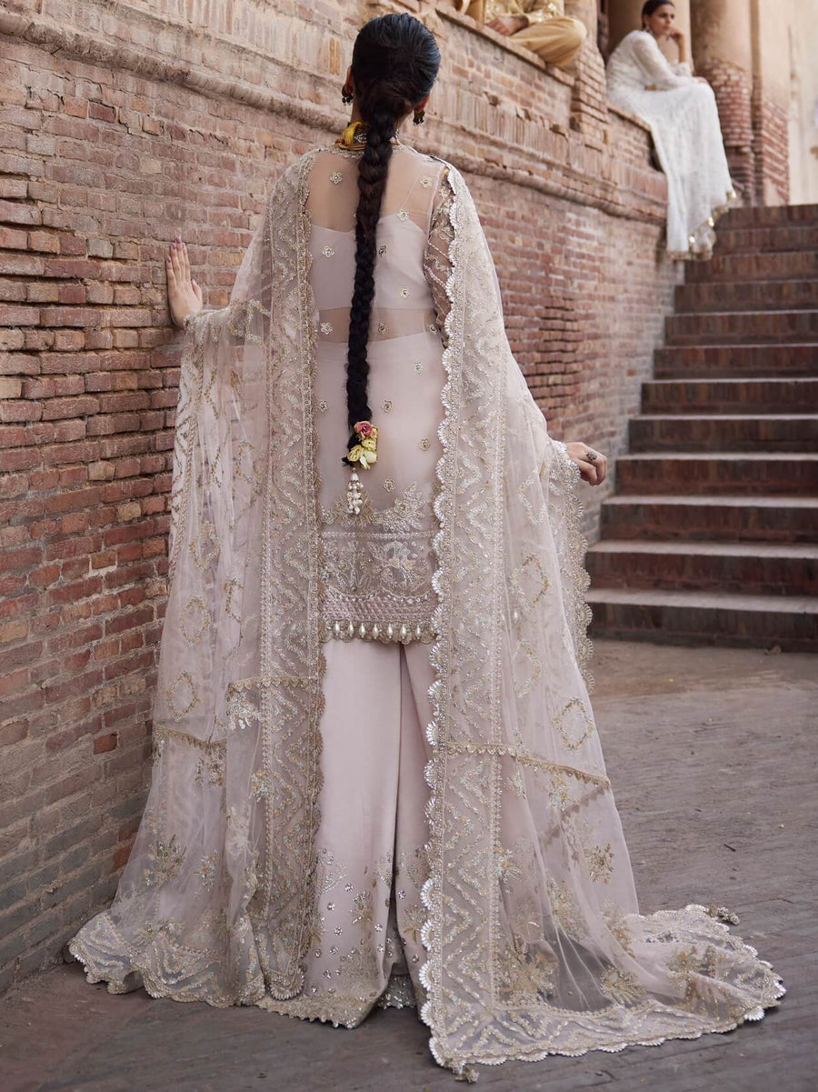Afrozeh Dastangoi Unstitched Organza 3Pc Suit AWE-23-V1-07 MEHARBANO