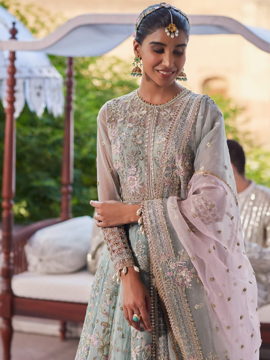 Afrozeh Dastangoi Unstitched Organza 3Pc Suit AWE-23-V1-01 MEHRUNISA
