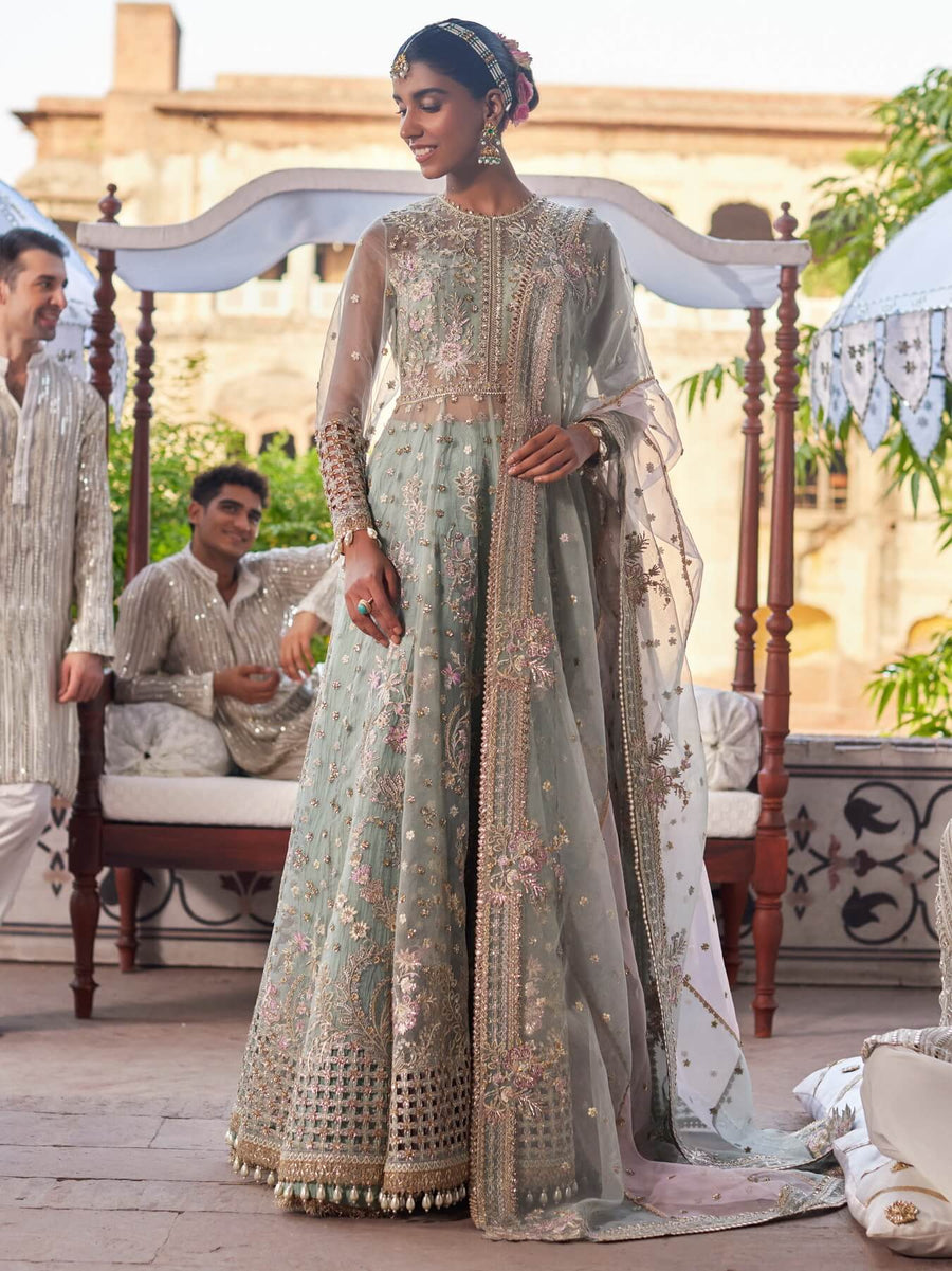 Afrozeh Dastangoi Unstitched Organza 3Pc Suit AWE-23-V1-01 MEHRUNISA