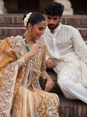 Afrozeh Dastangoi Unstitched Organza 3Pc Suit AWE-23-V1-09 SHAFAQ