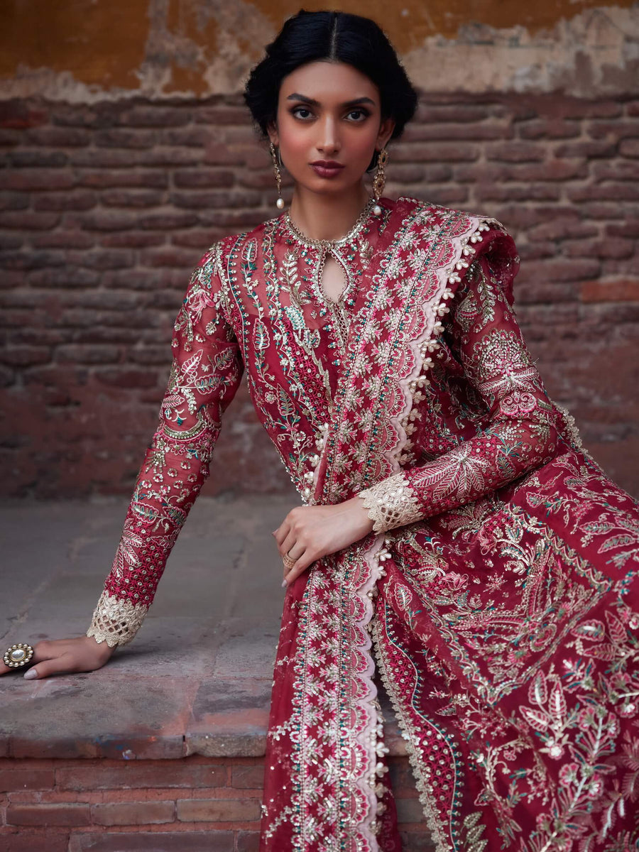 Afrozeh Dastangoi Unstitched Organza 3Pc Suit AWE-23-V1-05 NOOR JEHAN