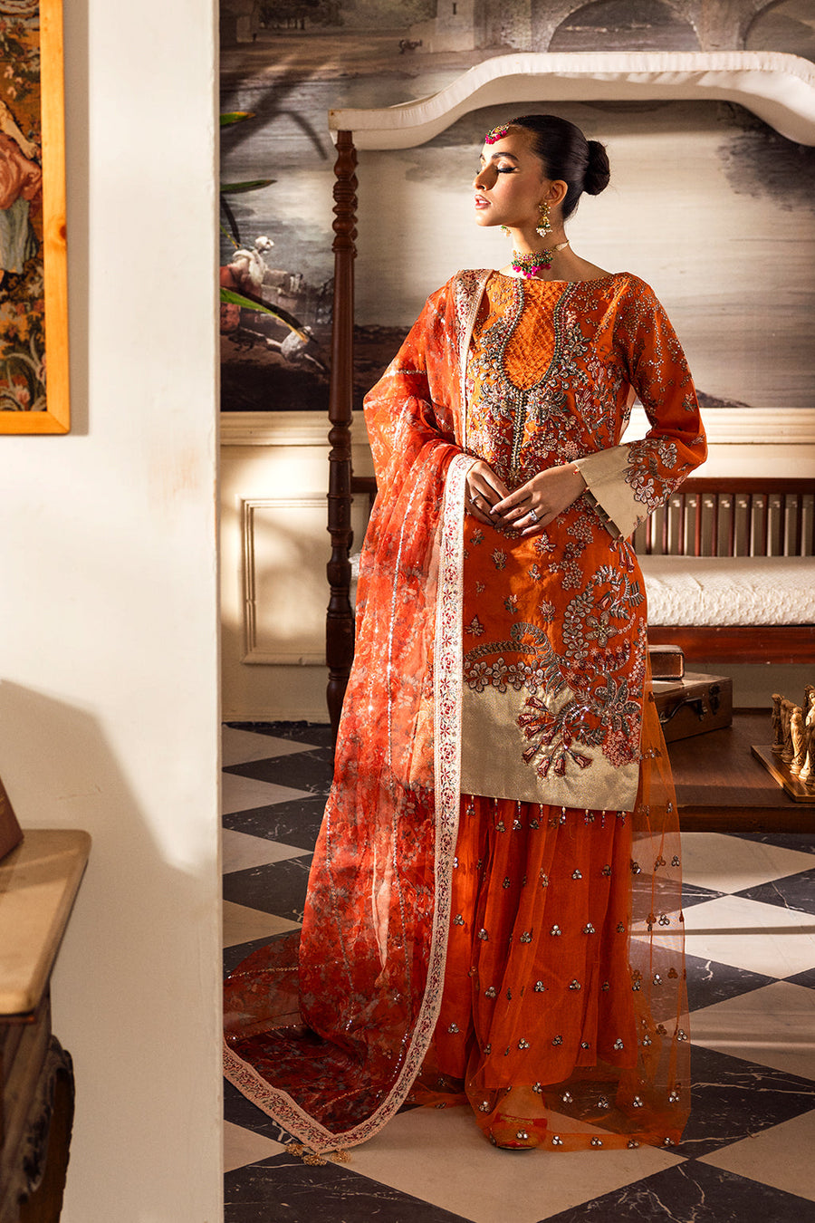 Emaan Adeel Luxury Pret Embroidered Organza 3Pc Suit LP-07 Mastani