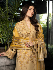 ZIMAL by Humdum Unstitched Embroidered Wool 3Pc Suit ZM-04