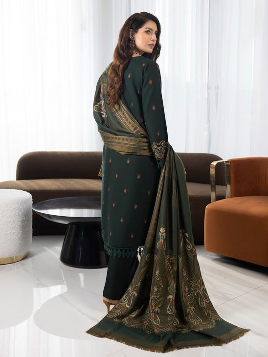 ZIMAL by Humdum Unstitched Embroidered Wool 3Pc Suit ZM-08