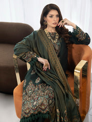 ZIMAL by Humdum Unstitched Embroidered Wool 3Pc Suit ZM-08