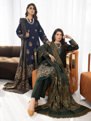 ZIMAL by Humdum Unstitched Embroidered Wool 3Pc Suit ZM-08