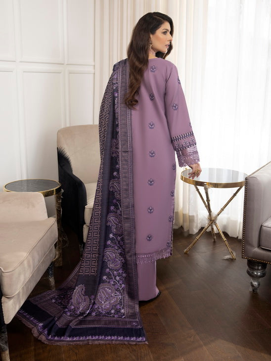 ZIMAL by Humdum Unstitched Embroidered Wool 3Pc Suit ZM-07