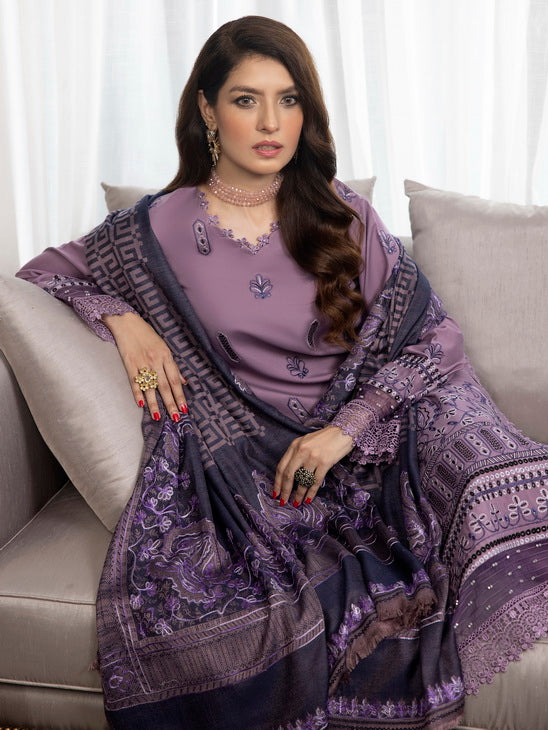 ZIMAL by Humdum Unstitched Embroidered Wool 3Pc Suit ZM-07