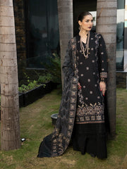 ZIMAL by Humdum Unstitched Embroidered Wool 3Pc Suit ZM-10