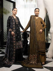 ZIMAL by Humdum Unstitched Embroidered Wool 3Pc Suit ZM-10