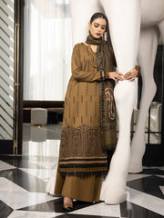 ZIMAL by Humdum Unstitched Embroidered Wool 3Pc Suit ZM-06
