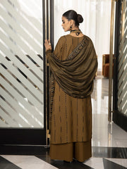 ZIMAL by Humdum Unstitched Embroidered Wool 3Pc Suit ZM-06