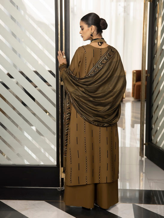 ZIMAL by Humdum Unstitched Embroidered Wool 3Pc Suit ZM-06