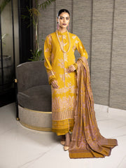 ZIMAL by Humdum Unstitched Embroidered Wool 3Pc Suit ZM-09