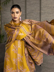 ZIMAL by Humdum Unstitched Embroidered Wool 3Pc Suit ZM-09