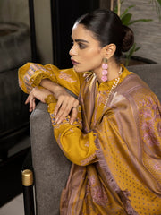 ZIMAL by Humdum Unstitched Embroidered Wool 3Pc Suit ZM-09