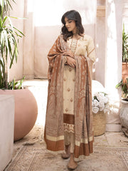ELAK by Humdum Unstitched Embroidered Khaddar 3Pc Suit EL-08