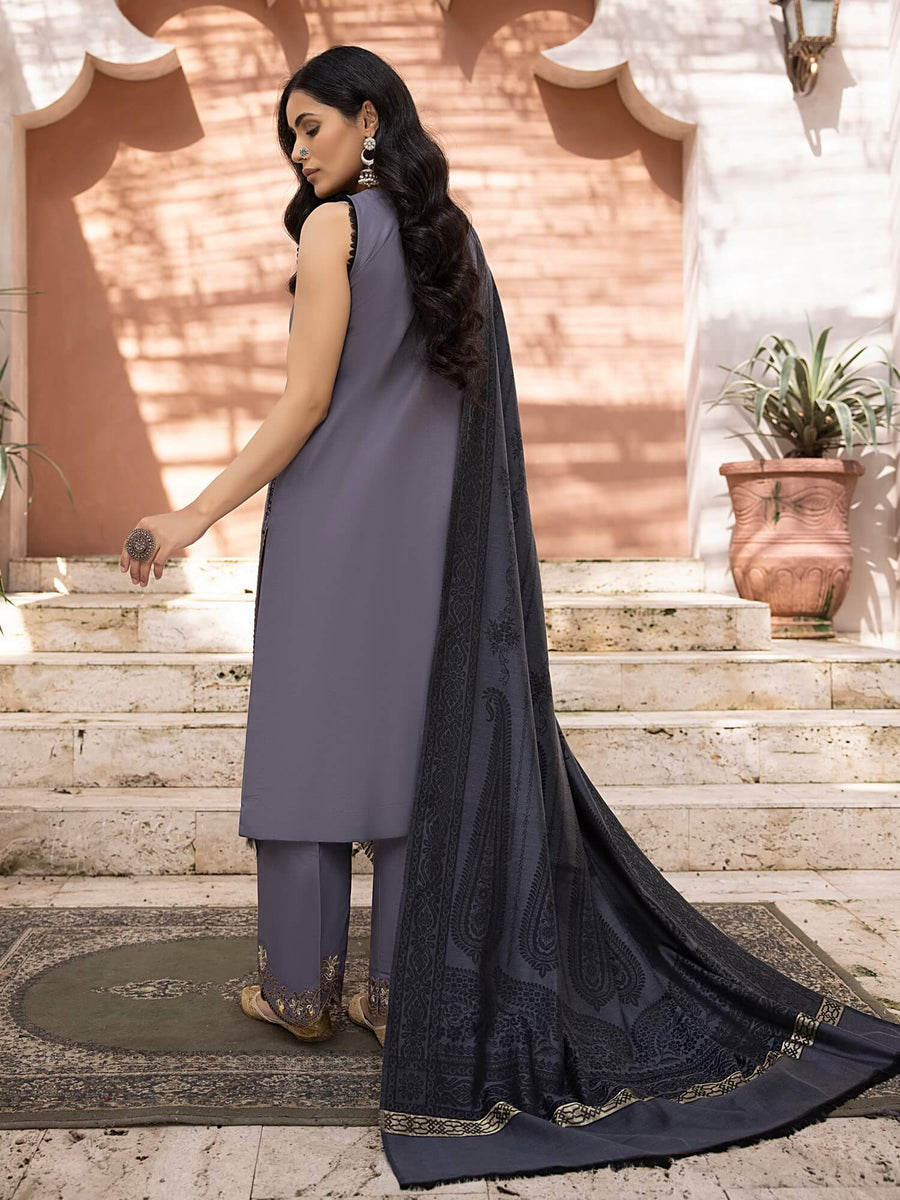 ELAK by Humdum Unstitched Embroidered Khaddar 3Pc Suit EL-07