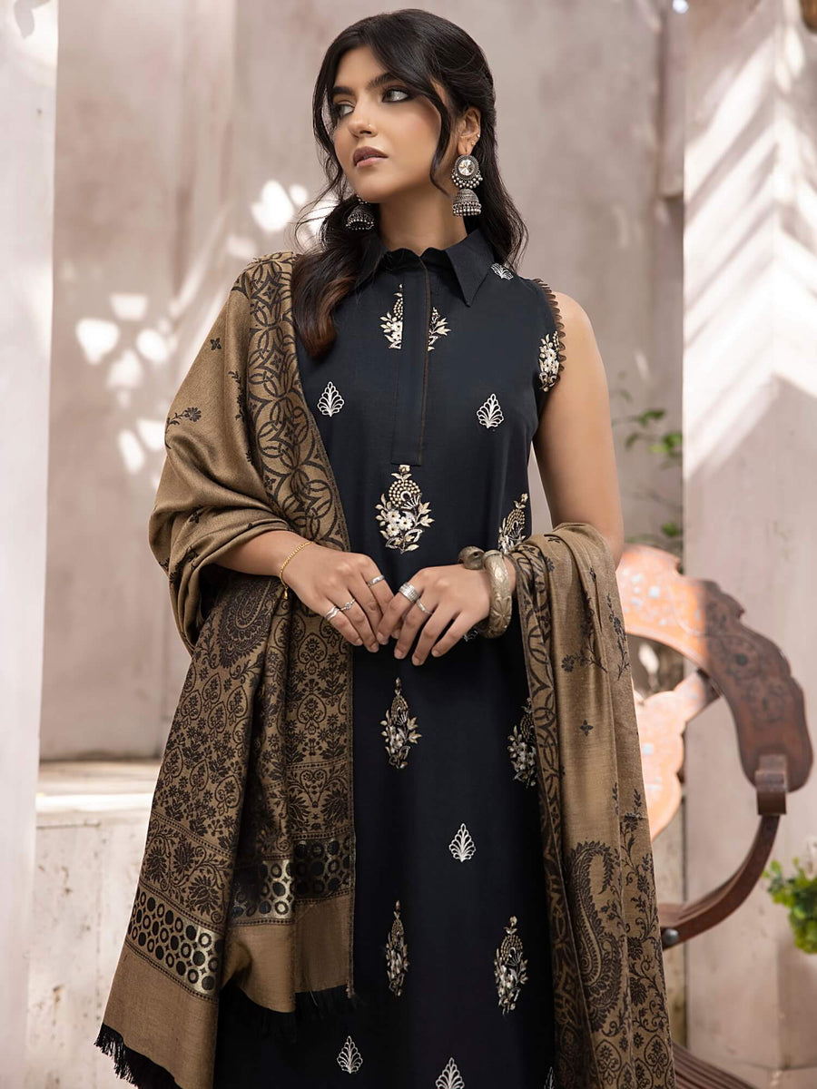 ELAK by Humdum Unstitched Embroidered Khaddar 3Pc Suit EL-03