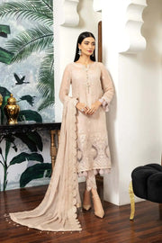 Alizeh Fashion Royale DE LUXE Embroidered Chiffon 3Pc Suit D-04 Peche