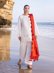 Zainab Chottani Embroidered Chikankari Lawn Unstitched 3Pc Suit D-03A Chunari