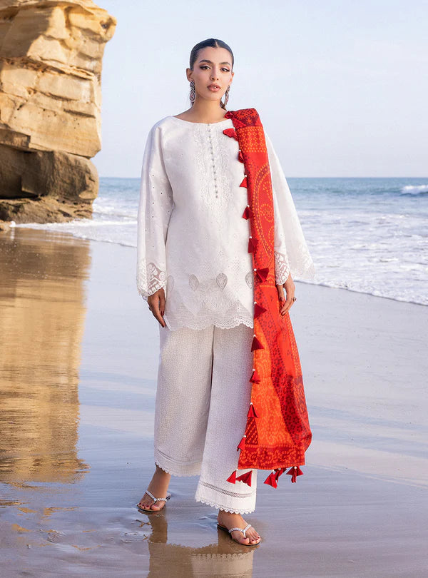 Zainab Chottani Embroidered Chikankari Lawn Unstitched 3Pc Suit D-03A Chunari