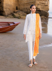 Zainab Chottani Embroidered Chikankari Lawn Unstitched 3Pc Suit D-03B Chunari