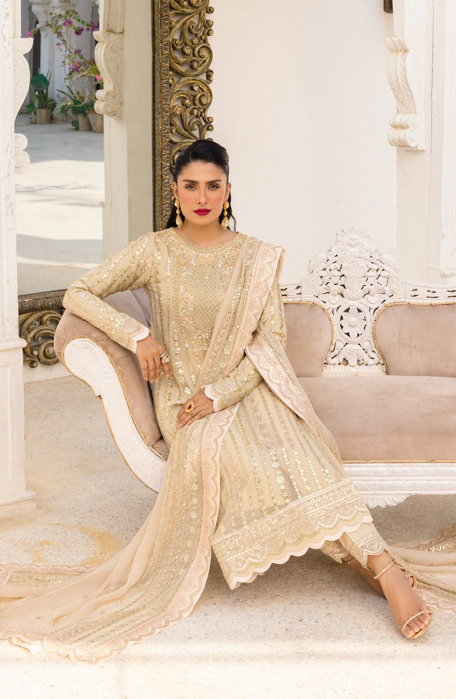 Zimal by Emaan Adeel Embroidered Chiffon Unstitched 3Pc Suit ZM 05 Natalia