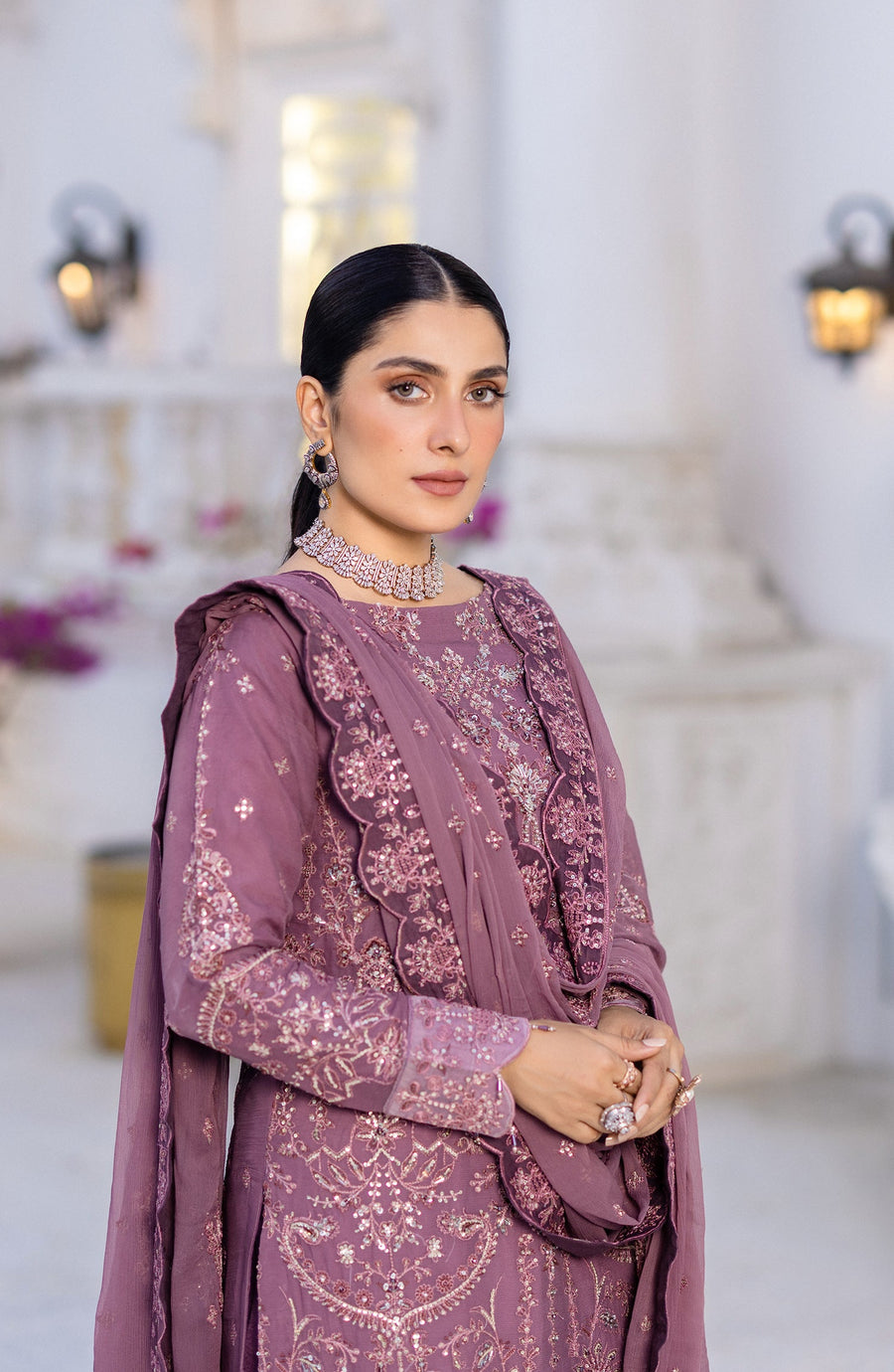 Zimal by Emaan Adeel Embroidered Chiffon Unstitched 3Pc Suit ZM 02 Zartaash