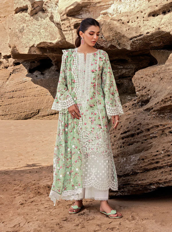 Zainab Chottani Embroidered Chikankari Lawn Unstitched 3Pc Suit D-09A Esme