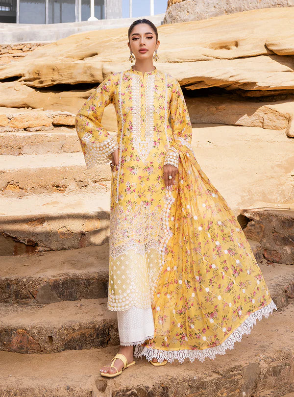 Zainab Chottani Embroidered Chikankari Lawn Unstitched 3Pc Suit D-09B Esme