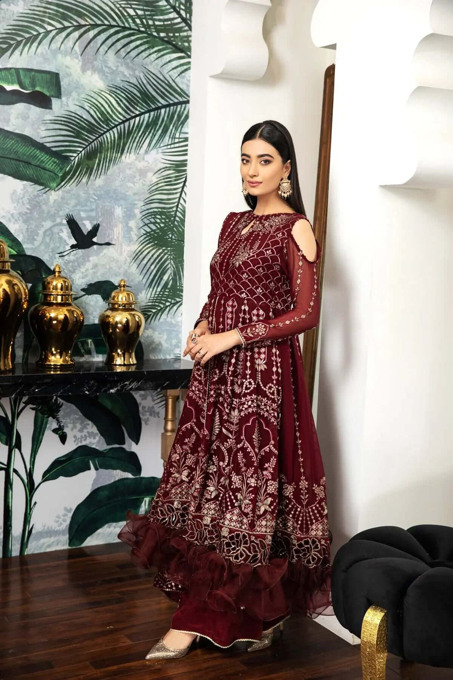 Alizeh Fashion Royale DE LUXE Embroidered Chiffon 3Pc Suit D-05 Victoire
