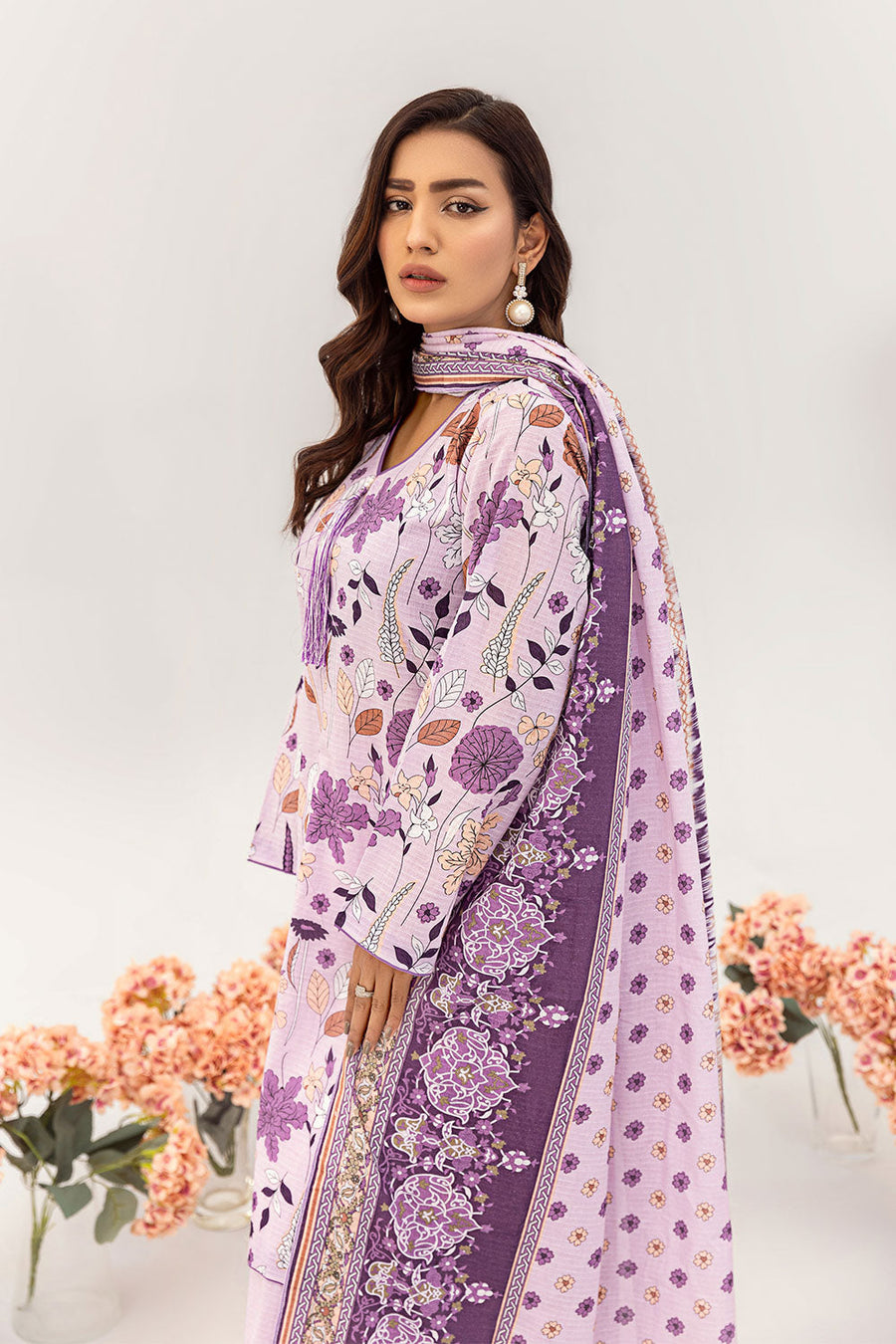 Safwa Safron Vol-01 Fine Digital Printed Lawn Unstitched 3Pc Suit SAF-02